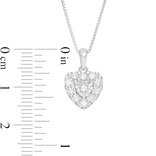 0.50 CT. T.W. Diamond Heart Pendant in Sterling Silver