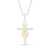 Thumbnail Image 0 of Infinity Wrap Cross Pendant in 10K Two-Tone Gold