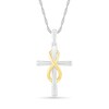 Thumbnail Image 0 of Infinity Wrap Cross Pendant in 10K Two-Tone Gold