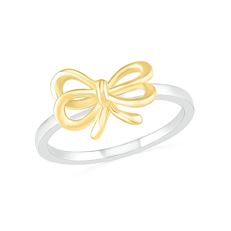 Double Bow Ring in 10K Two-Tone Gold|Peoples Jewellers