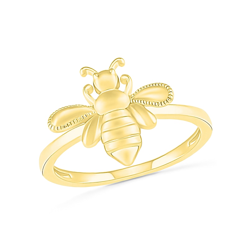 Textured Bumblebee Ring in 10K Gold|Peoples Jewellers