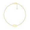 Thumbnail Image 2 of Graduating Interlocking Circles Trio Bracelet in 10K Gold - 7.5"