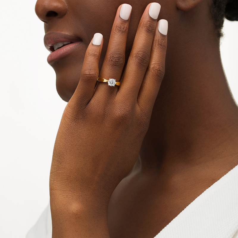 Main Image 2 of Celebration 100 1.00 CT. Canadian Certified Diamond Solitaire Engagement Ring in 14 Gold (I/SI2)