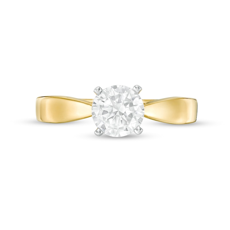 Main Image 4 of Celebration 100 1.00 CT. Canadian Certified Diamond Solitaire Engagement Ring in 14 Gold (I/SI2)