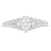 Thumbnail Image 3 of Vera Wang Love Collection 1.45 CT. T.W. Certified Pear-Shaped Diamond Engagement Ring in 14K White Gold (I/SI2)