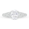 Thumbnail Image 3 of Vera Wang Love Collection 1.45 CT. T.W. Certified Oval Diamond Engagement Ring in 14K White Gold (I/SI2)
