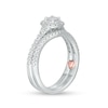 Thumbnail Image 3 of Perfect Fit 0.60 CT. T.W. Princess-Cut Diamond Frame Vintage-Style Bridal Set in 10K White Gold