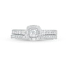 Thumbnail Image 4 of Perfect Fit 0.60 CT. T.W. Princess-Cut Diamond Frame Vintage-Style Bridal Set in 10K White Gold