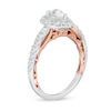 Thumbnail Image 2 of 1.00 CT. T.W. Pear-Shaped Diamond Frame Vintage-Style Engagement Ring in 14K Two-Tone Gold