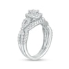 Thumbnail Image 3 of 1.00 CT. T.W. Oval Diamond Frame Bridal Set in 14K White Gold