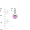 Lab-Created Pink and White Sapphire Infinity Drop Pendant and Drop Earrings Set in Sterling Silver
