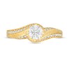 Thumbnail Image 4 of 0.81 CT. T.W. Diamond Bypass Vintage-Style Engagement Ring in 14K Gold