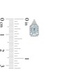 Thumbnail Image 3 of Emerald-Cut Aquamarine and Lab-Created White Sapphire Octagonal Frame Tri-Top Drop Earrings in Sterling Silver