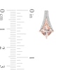 Thumbnail Image 3 of Enchanted Disney Aurora Princess-Cut Morganite and 0.09 CT. T.W. Diamond Earrings in Sterling Silver and 10K Rose Gold