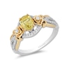 Collector's Edition Enchanted Disney Beauty and the Beast 30th Anniversary Quartz and Diamond Ring in Sterling Silver