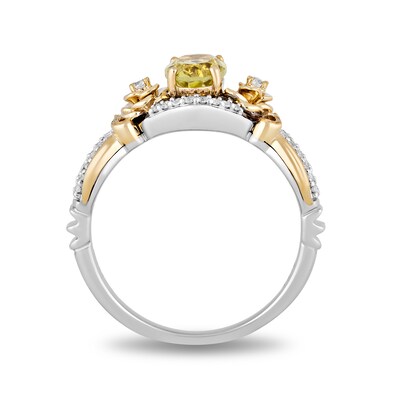 Collector's Edition Enchanted Disney Beauty and the Beast 30th Anniversary Quartz and Diamond Ring in Sterling Silver