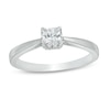 Thumbnail Image 1 of 0.37 CT. T.W. Princess-Cut Diamond Solitaire Tapered Shank Engagement Ring in 10K White Gold