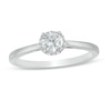Thumbnail Image 1 of 0.45 CT. T.W. Diamond Solitaire Framed Setting Frame Engagement Ring in 10K White Gold
