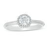 Thumbnail Image 0 of 0.45 CT. T.W. Diamond Rounded Frame Engagement Ring in 10K White Gold