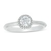 Thumbnail Image 0 of 0.45 CT. T.W. Diamond Rounded Frame Engagement Ring in 10K White Gold