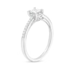 Thumbnail Image 2 of 0.37 CT. T.W. Princess-Cut Diamond Hidden Frame Engagement Ring in 10K White Gold