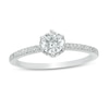 Thumbnail Image 0 of 0.45 CT. T.W. Diamond Scalloped Setting Engagement Ring in 10K White Gold