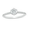 Thumbnail Image 1 of 0.45 CT. T.W. Diamond Scalloped Setting Engagement Ring in 10K White Gold