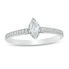 Thumbnail Image 0 of 0.37 CT. T.W. Marquise Diamond Hidden Frame Engagement Ring in 10K White Gold