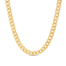 5.7mm Hollow Cuban Curb Chain Necklace in 10K Gold - 20&quot;