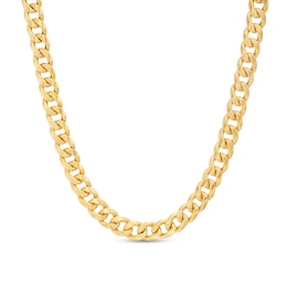 5.7mm Cuban Curb Chain Necklace in Hollow 10K Gold - 20"