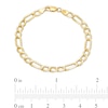 Thumbnail Image 4 of 6.5mm Figaro Chain Bracelet in Hollow 10K Gold - 8.5"