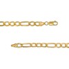 6.5mm Figaro Chain Necklace in Hollow 10K Gold - 22"