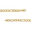 Thumbnail Image 2 of 6.5mm Figaro Chain Necklace in Hollow 10K Gold - 22"