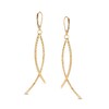 Thumbnail Image 1 of Diamond-Cut Curved Crossover Drop Earrings in 10K Gold