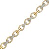 Thumbnail Image 1 of 0.33 CT. T.W. Diamond Open Oval and Bamboo Link Bracelet in 10K Gold - 8.5"