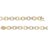 Thumbnail Image 3 of 0.33 CT. T.W. Diamond Open Oval and Bamboo Link Bracelet in 10K Gold - 8.5"