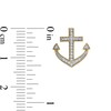 Thumbnail Image 3 of 0.145 CT. T.W. Diamond Anchor Stud Earrings in 10K Gold