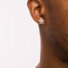 Thumbnail Image 2 of 0.23 CT. T.W. Star Composite Diamond Frame Two-Tier Stud earrings in 10K Gold