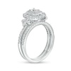 Thumbnail Image 2 of 0.70 CT. T.W. Emerald-Cut Diamond Vintage-Style Bridal Set in 14K White Gold