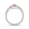 Thumbnail Image 2 of Enchanted Disney Rapunzel Oval Amethyst and 0.145 CT. T.W. Diamond Ring in Sterling Silver and 10K Rose Gold