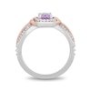 Thumbnail Image 3 of Enchanted Disney Rapunzel Oval Amethyst and 0.145 CT. T.W. Diamond Ring in Sterling Silver and 10K Rose Gold