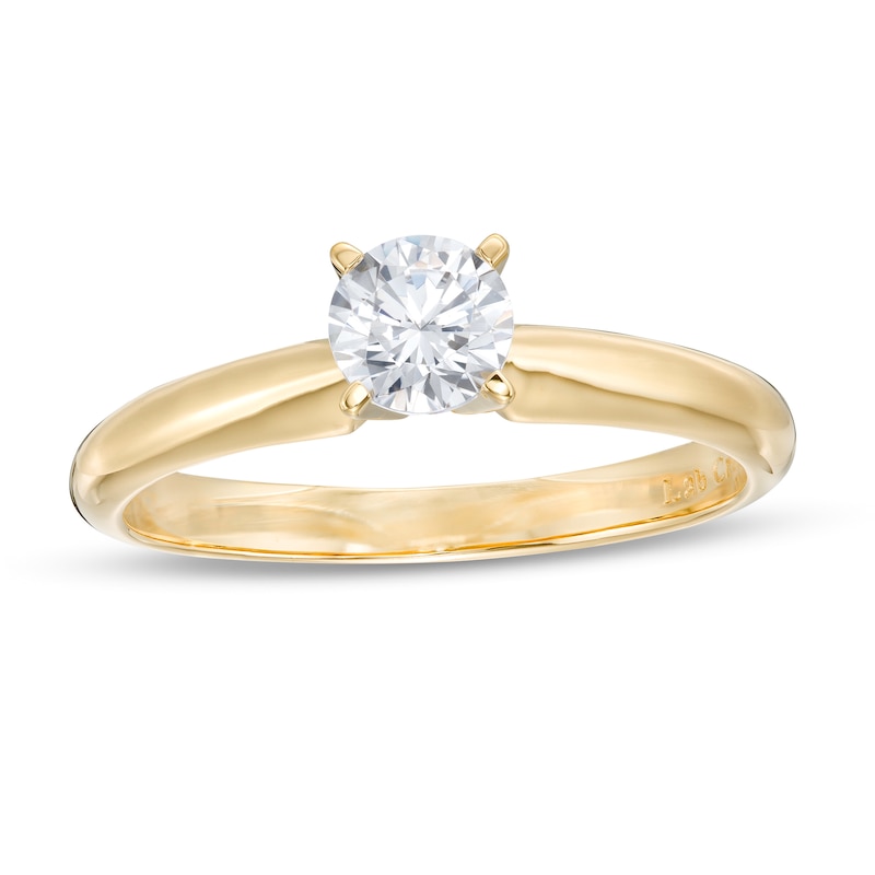 0.50 CT. Certified Lab-Created Diamond Solitaire Engagement Ring in 14K ...