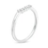 Thumbnail Image 1 of 0.10 CT. T.W. Diamond Contour Wedding Band in 14K White Gold