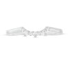 0.10 CT. T.W. Diamond Contour Wedding Band in 14K White Gold