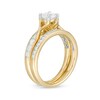 Thumbnail Image 3 of 0.95 CT. T.W. Diamond Crossover Bridal Set in 14K Gold