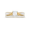 Thumbnail Image 4 of 0.95 CT. T.W. Diamond Crossover Bridal Set in 14K Gold