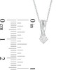 Thumbnail Image 3 of 0.18 CT. Diamond Solitaire Swirl Pendant in 14K White Gold (I/I2)