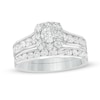 Thumbnail Image 1 of 2.00 CT. T.W. Certified Canadian Diamond Cushion Frame Bridal Set in 14K White Gold (I/I2)