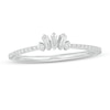 Thumbnail Image 0 of 0.20 CT. T.W. Baguette and Round Diamond Contour Wedding Band in 14K White Gold
