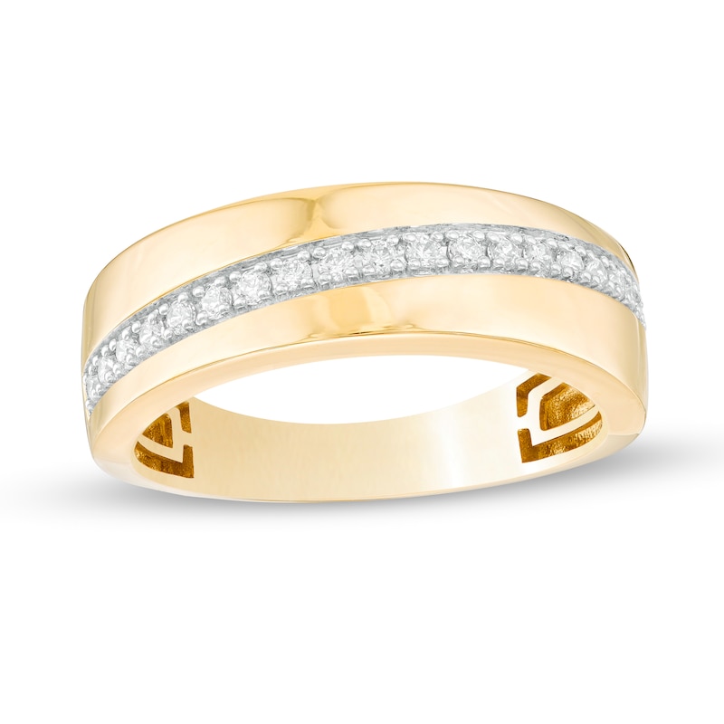 Men's 0.30 CT. T.W. Diamond Wedding Band in 14K Gold